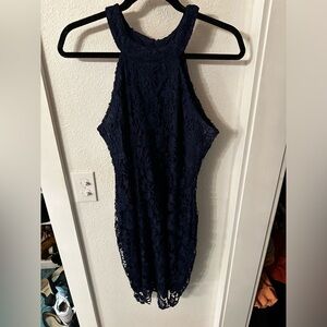 Navy lace dress this is a a stunner on.
